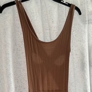 Lightweight asymmetrical beige cotton dress